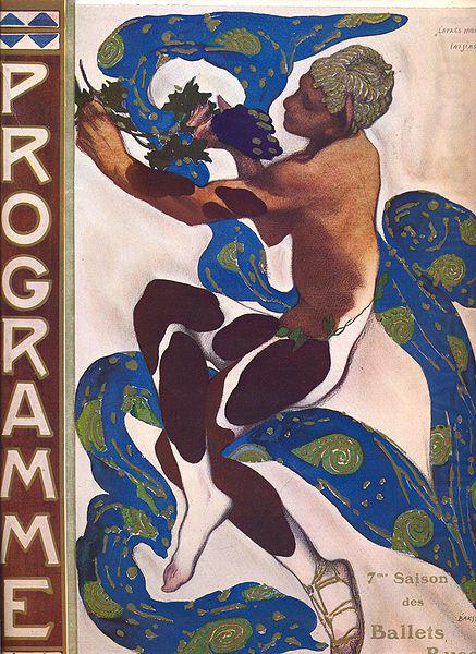 in the ballet Afternoon of a Faun 1912, Leon Bakst